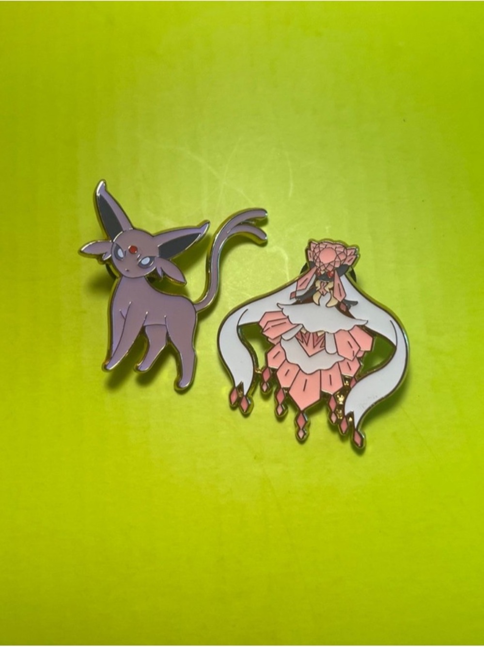 Pokemon Espeon & Mega Diancie Enamel Pin Set